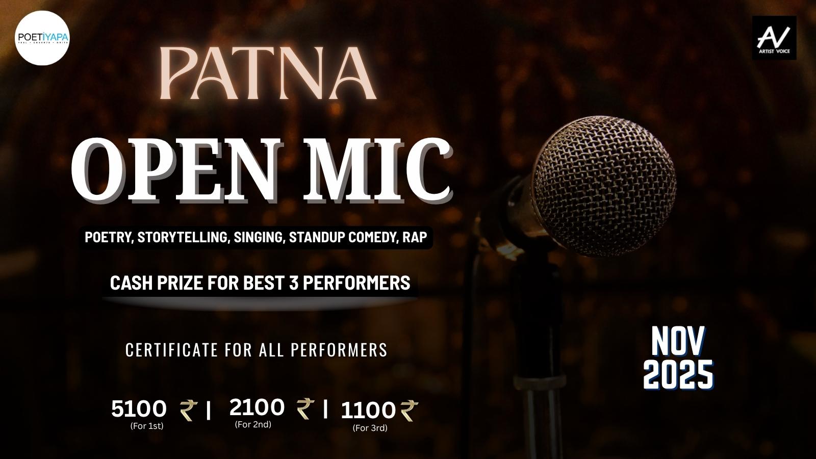 OPEN MIC IN PATNA – Unleash Your Talent!