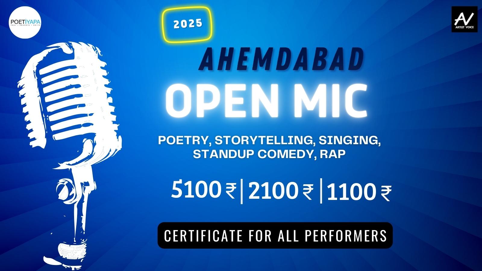 AHMEDABAD OPEN MIC – Let Your Art Take the Stage!