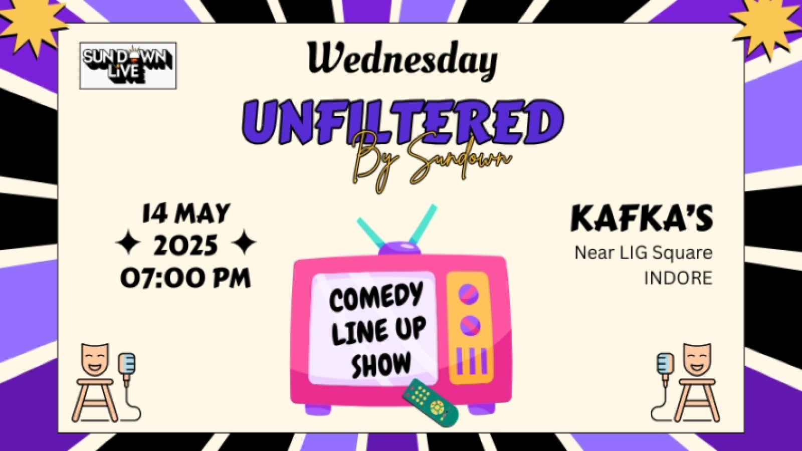 UNFILTERED BY SUNDOWN – A Night of Raw, Real Comedy