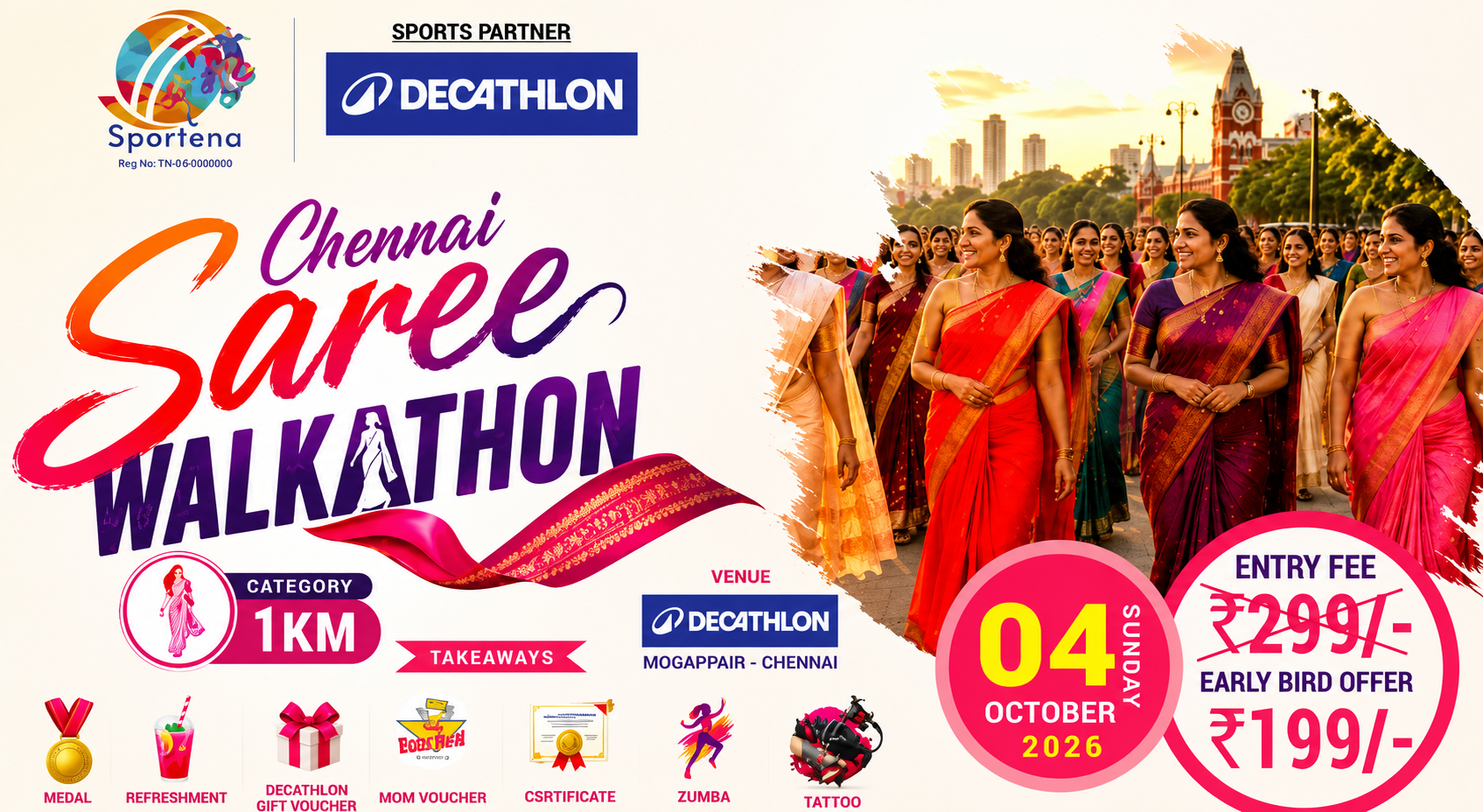 Chennai Saree walkathon 2026