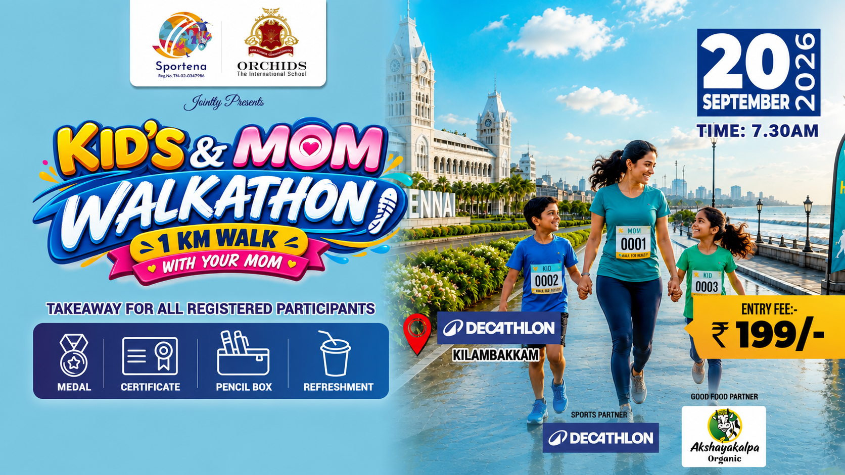 KID’S &amp; MOM WALKATHON (1KM – 3LAPS WALK)