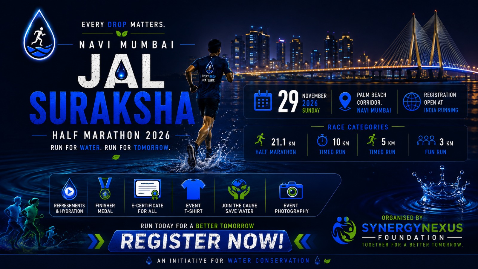 NAVI MUMBAI JAL SURAKSHA HALF MARATHON